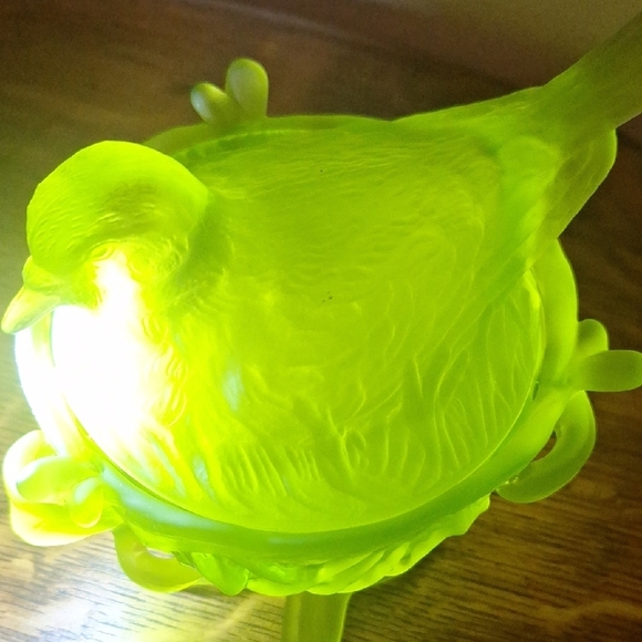 Vintage WESTMORELAND Glass Frosted Glass Candy Disg - Picture 9 of 9